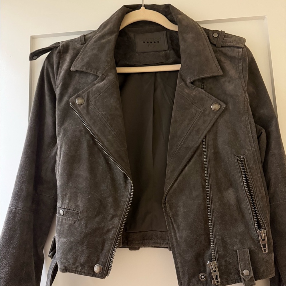 Blank NYC Charcoal Leather Jacket